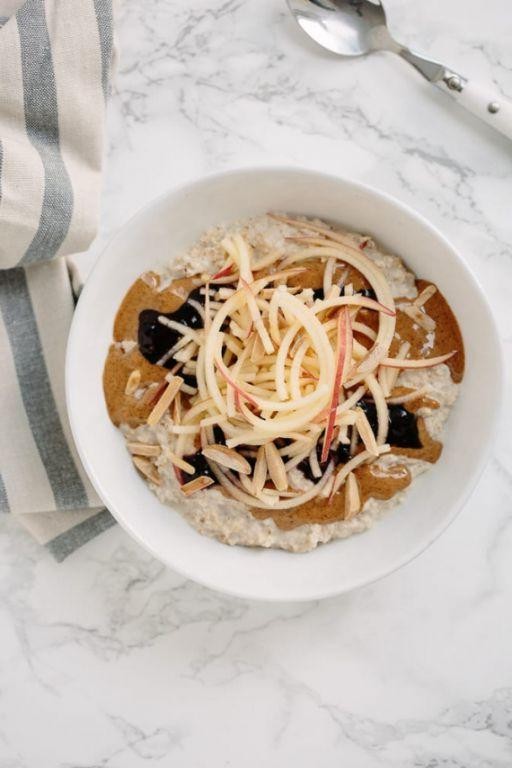 Almond Butter & Jelly Oatmeal Bowl