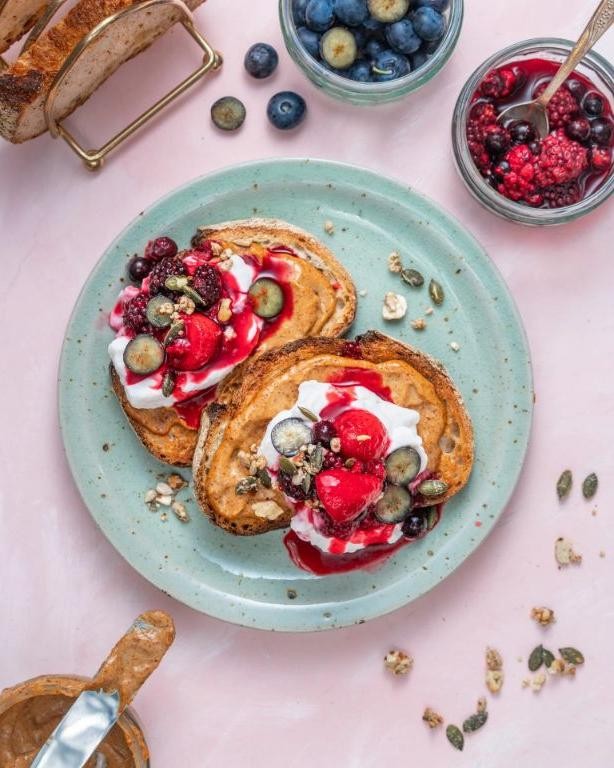 Almond Butter and Kefir Toast