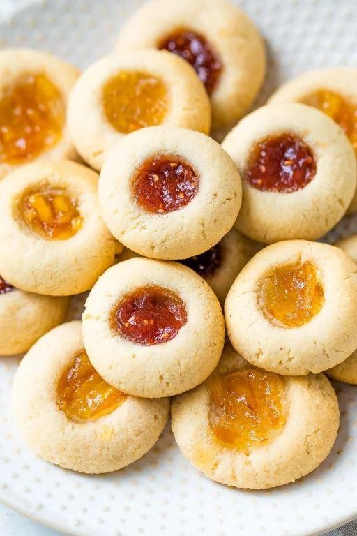 Almond Flour Apricot Thumbprint Cookies