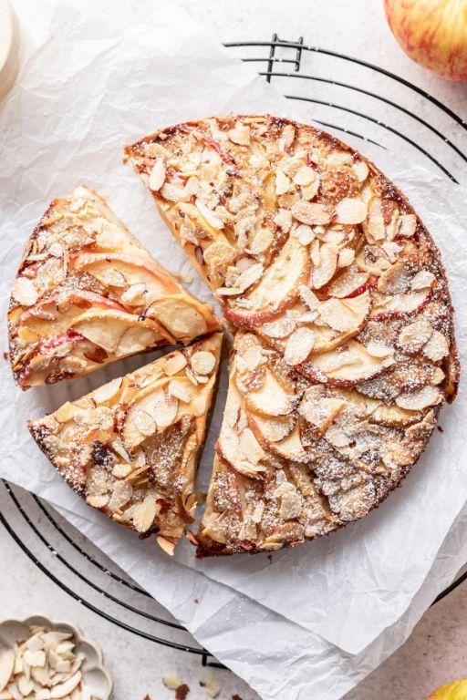 Almond Flour Moist Apple Cake with Honey Drizzle