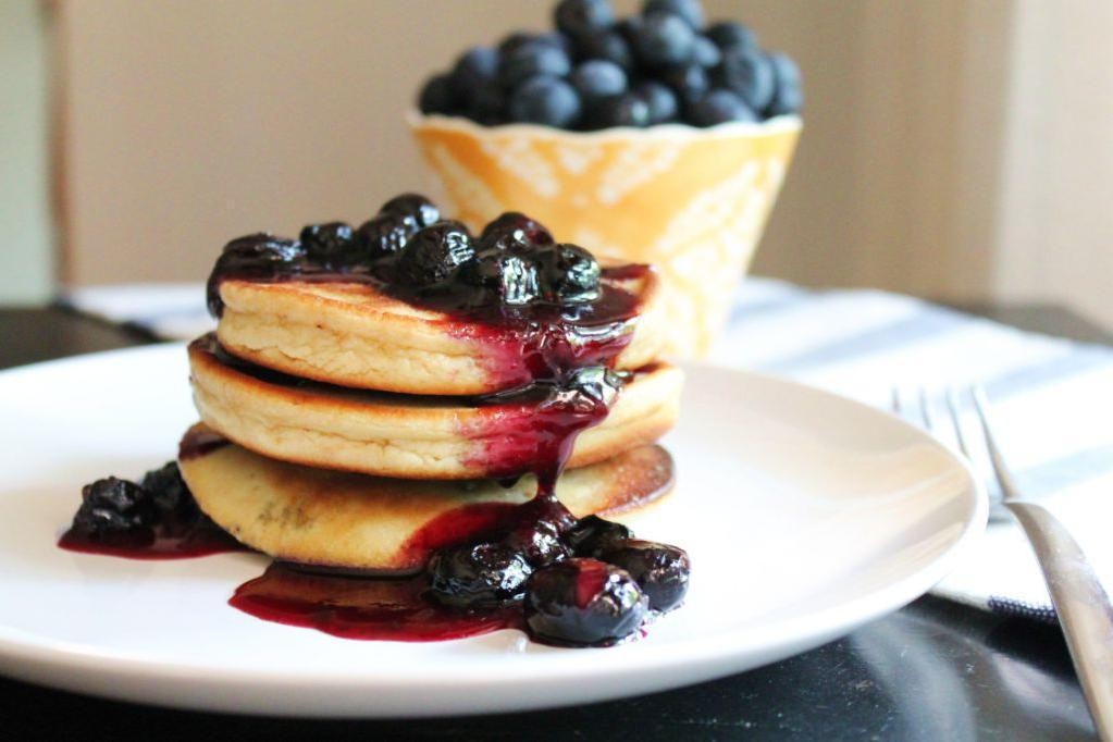Almond Flour Pancakes with Berries