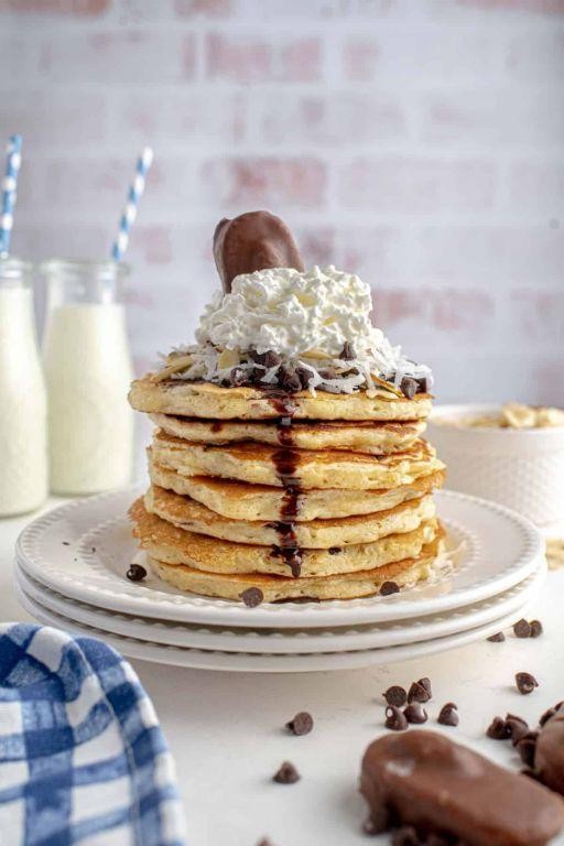 Almond Joy Coconut Pancakes