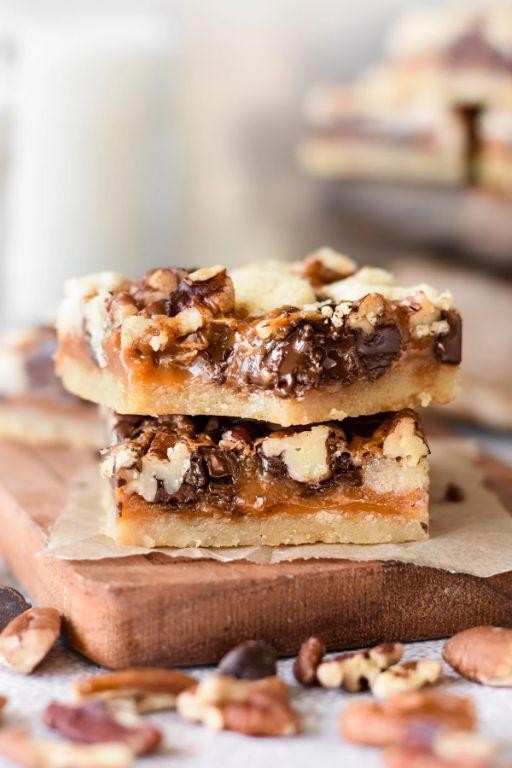 Almond Joy Turtle Caramel Bars