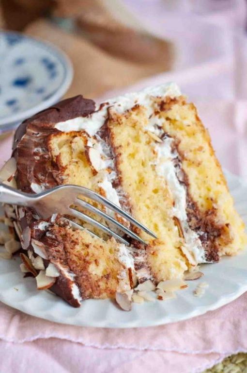 Almond Joy Yellow Box Cake