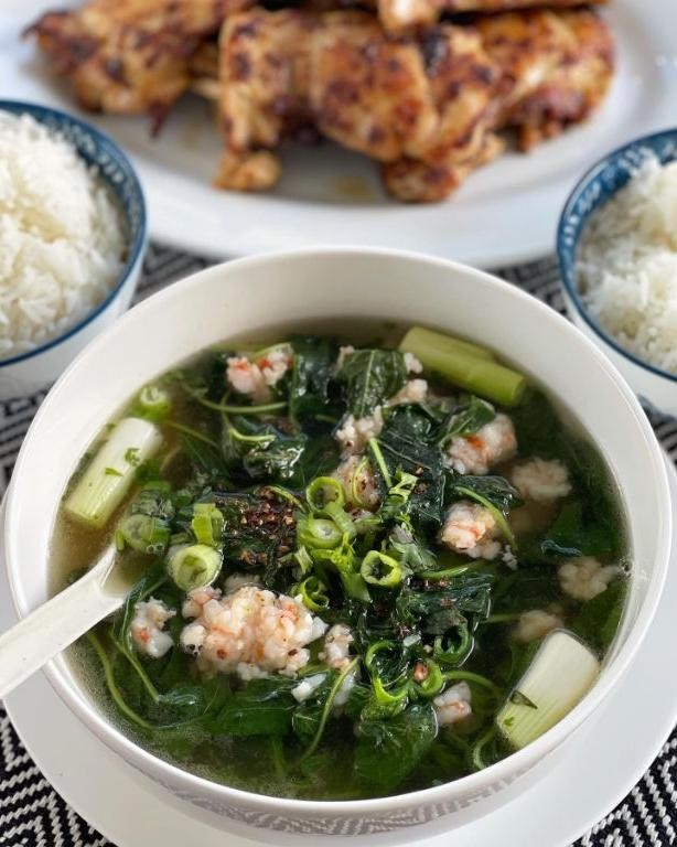 Amaranth and Tofu Soup