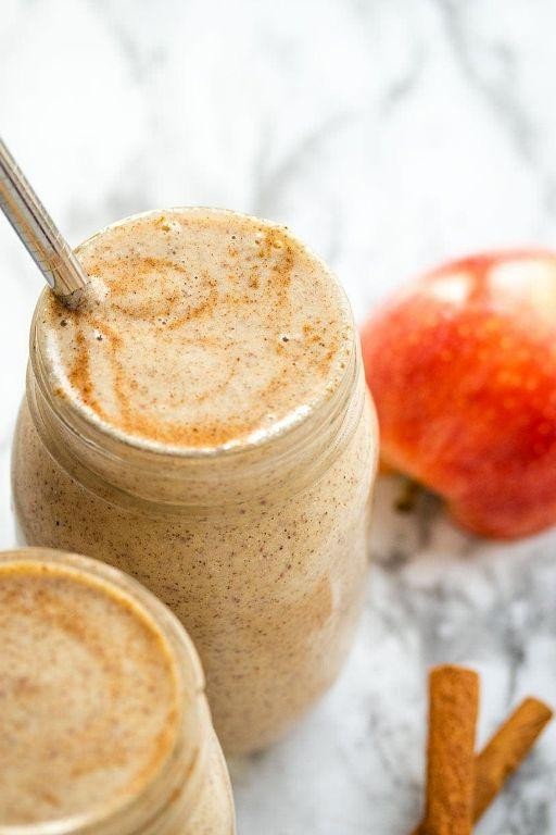 Apple Cinnamon Swirl Milk Smoothie