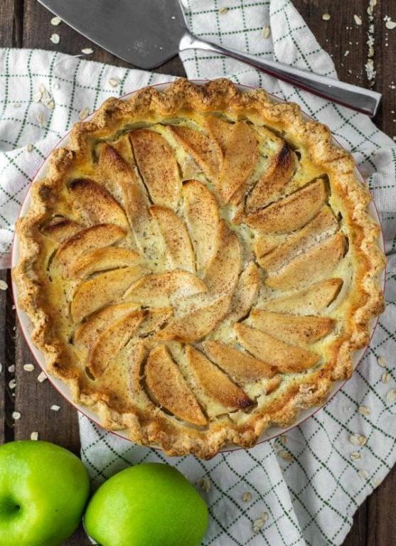Apple Custard Pie with Canned Filling