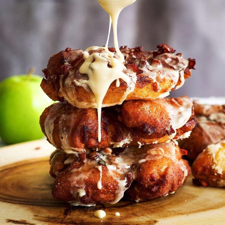 Apple Fritters with Maple Syrup
