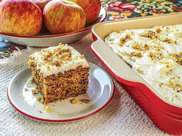 Apple Walnut Cake with Cream Cheese Frosting