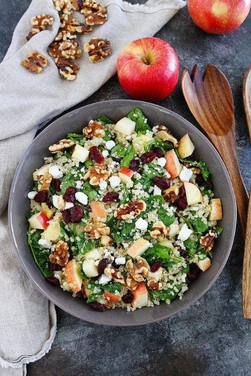 Apple Walnut Quinoa and Feta Salad