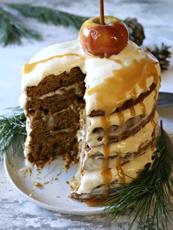 Apple and Gingerbread Layer Cake