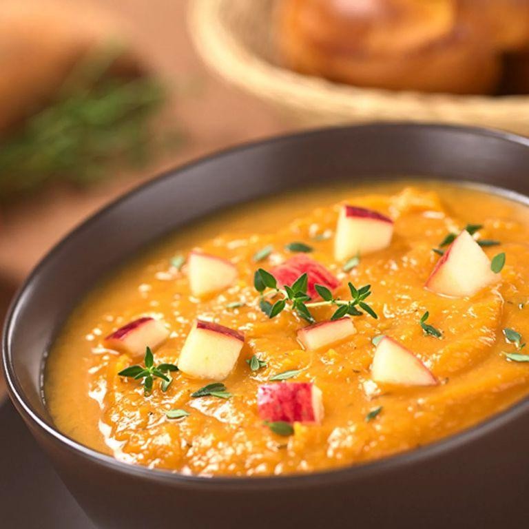 Apple and Sweet Potato Soup with Ginger