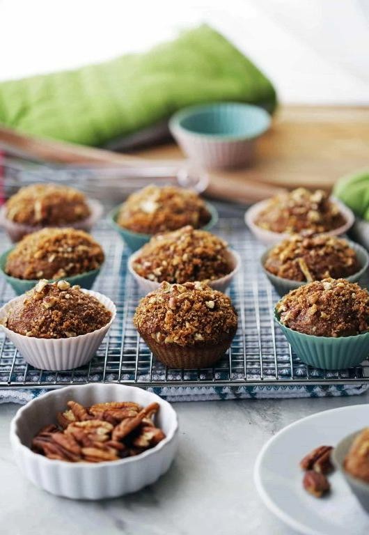 Applesauce Pecan Spice Muffins