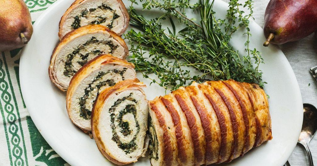 Applewood Bacon-Wrapped Turkey Roulade