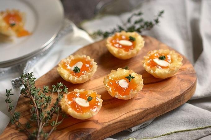 Apricot and Almond Filo Bites