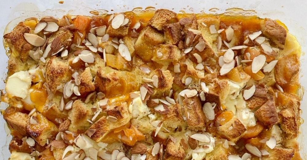 Apricot and Almond Sweet Breakfast Casserole