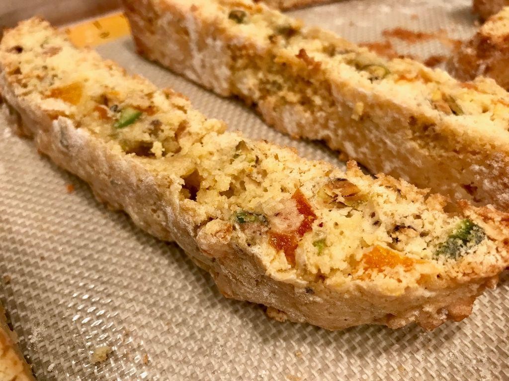 Apricot and Pistachio Biscotti