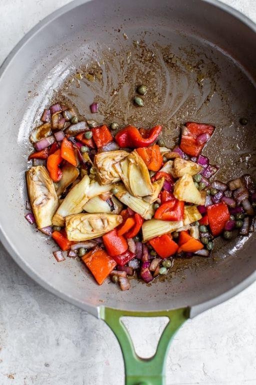 Artichoke and Bell Pepper Stir-Fry