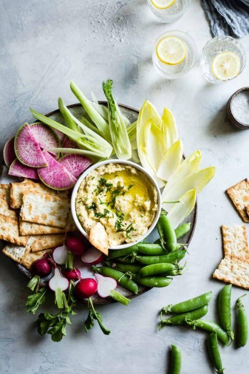 Artichoke and Lemon Dip with Crudités