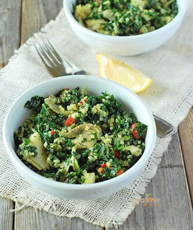 Artichoke and Olive Quinoa Kale Mix