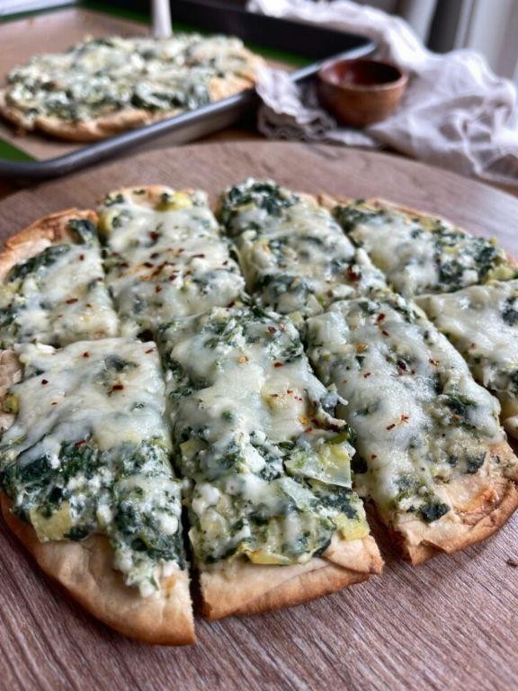 Artichoke and Spinach Flatbread