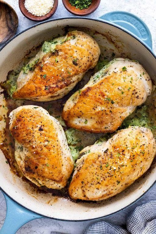 Artichoke and Spinach Stuffed Chicken Breast