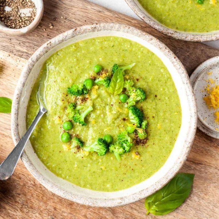 Asian Broccoli and Pea Soup