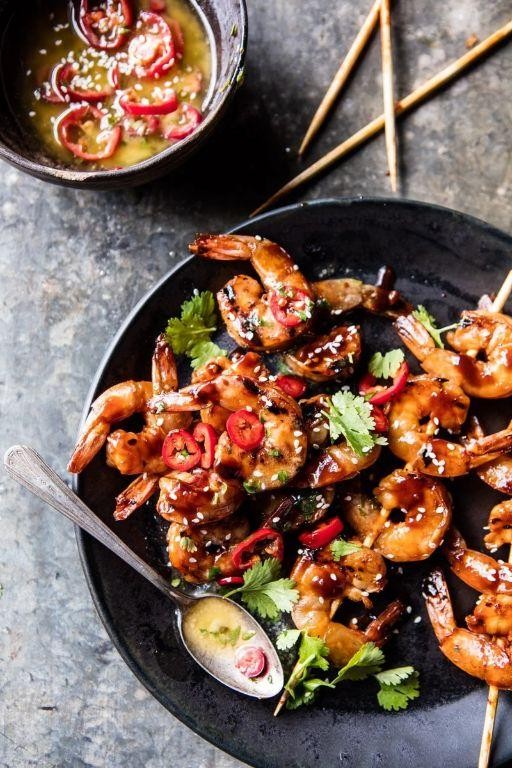 Asian Honey Garlic Broiled Shrimp