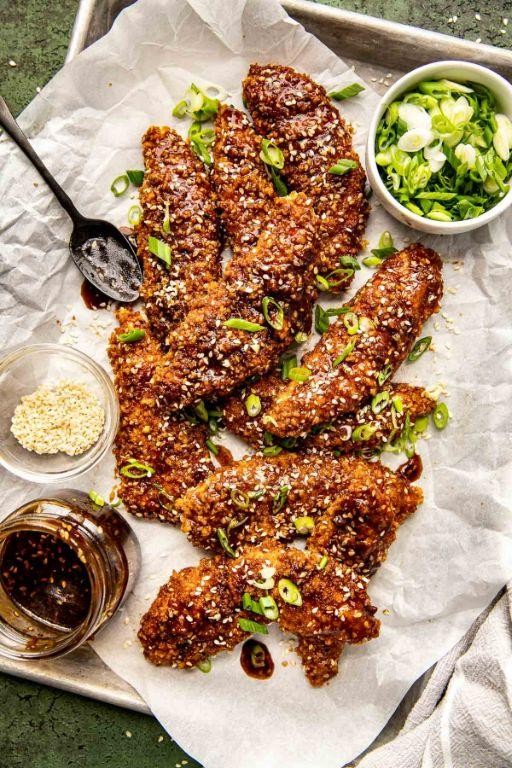 Asian Sesame Glazed Chicken Strips