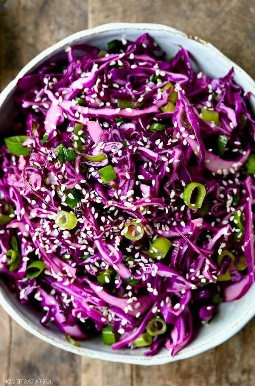 Asian Sesame Purple Cabbage Salad