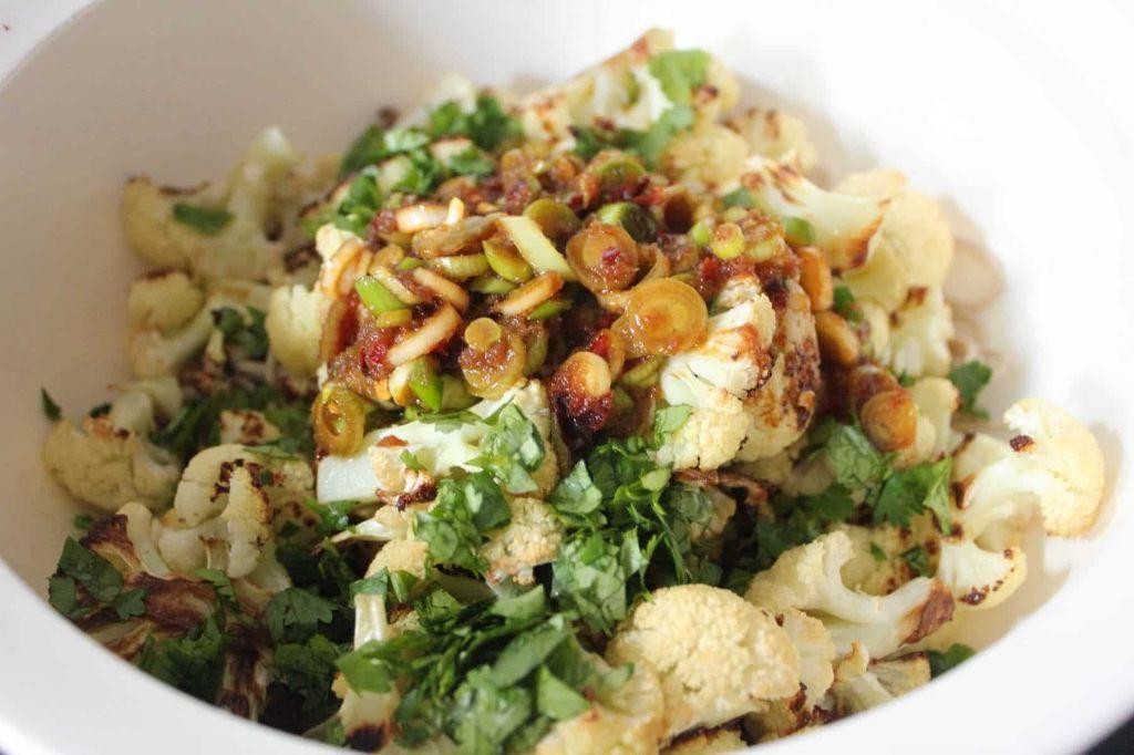 Asian-Inspired Ginger Scallion Cauliflower Salad