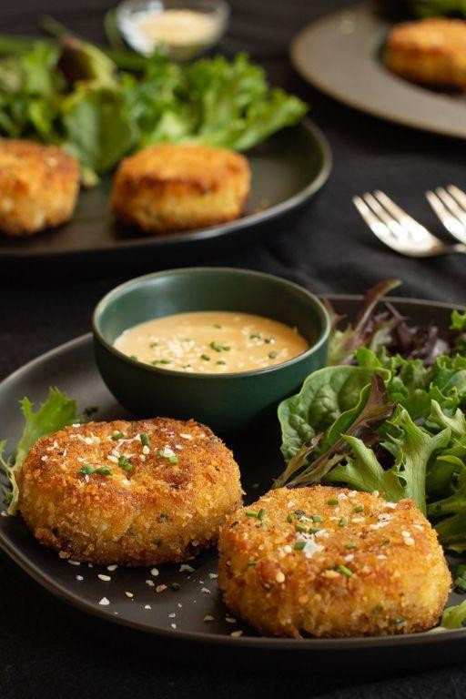 Asian-Inspired Imitation Crab Cakes with Soy Ginger Glaze