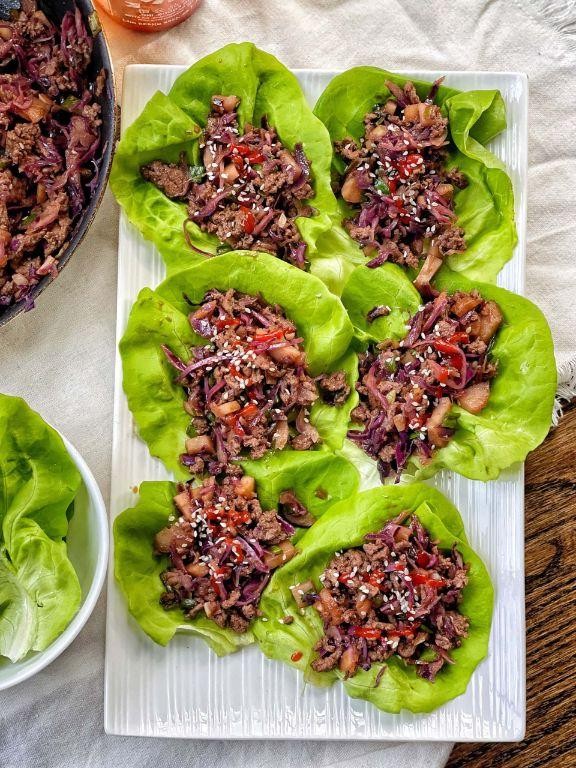 Asian-Inspired London Broil Lettuce Wraps
