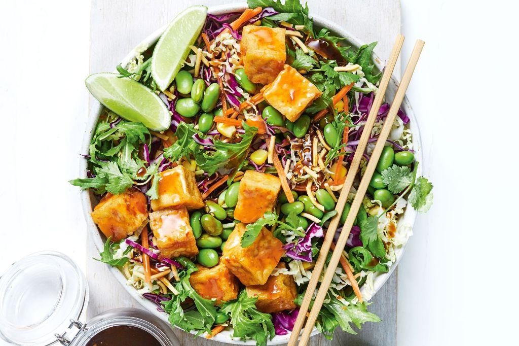 Asian-Inspired Tofu and Edamame Salad