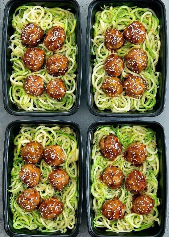 Asian-Inspired Zucchini Balls with Ginger Soy Glaze