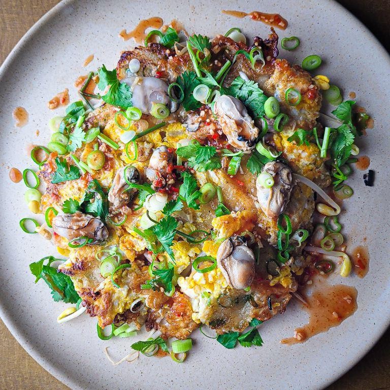 Asian-Style Oyster Pancakes