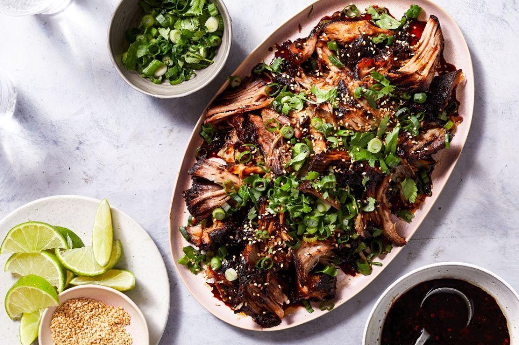 Asian-Style Smoked Pork Shoulder with Soy and Ginger