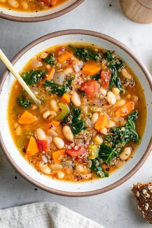 Avocado, Kale, and Quinoa Soup