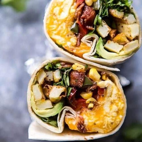 Avocado and Cheese Breakfast Wraps