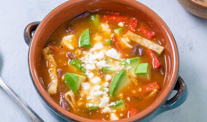 Avocado and Corn Tortilla Soup