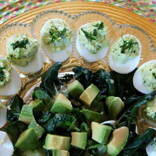 Avocado and Deviled Egg Salad Platter