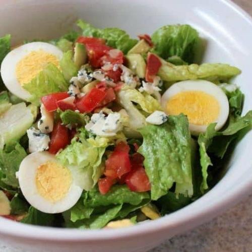Avocado and Egg Salad with Crumbled Blue Cheese