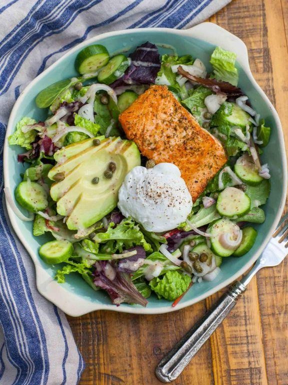 Avocado and Egg Salad with Smoked Salmon