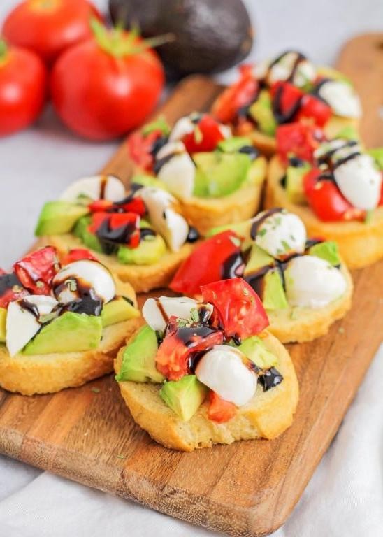 Avocado and Mozzarella Bruschetta