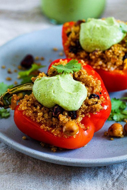 Avocado and Quinoa Stuffed Peppers