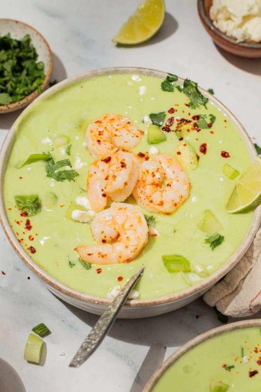 Avocado and Shrimp Chowder