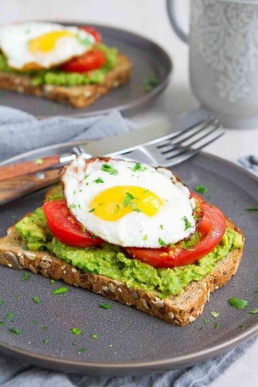 Avocado and Tomato Egg Toast