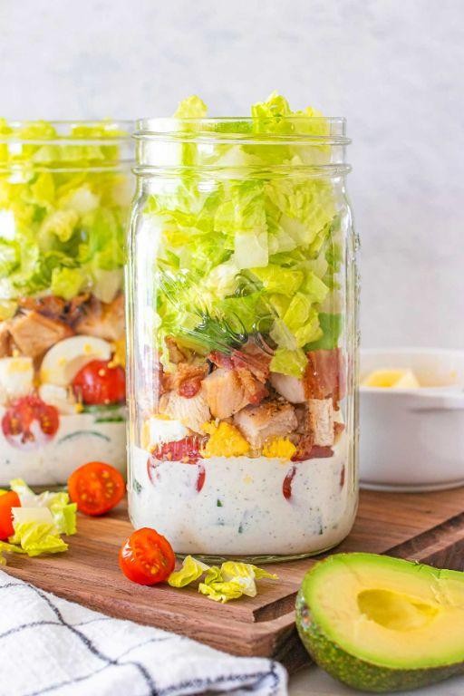 Avocado and Tomato Layered Egg Jar