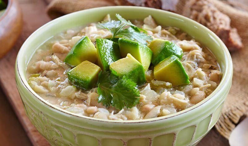 Avocado and White Bean Chili