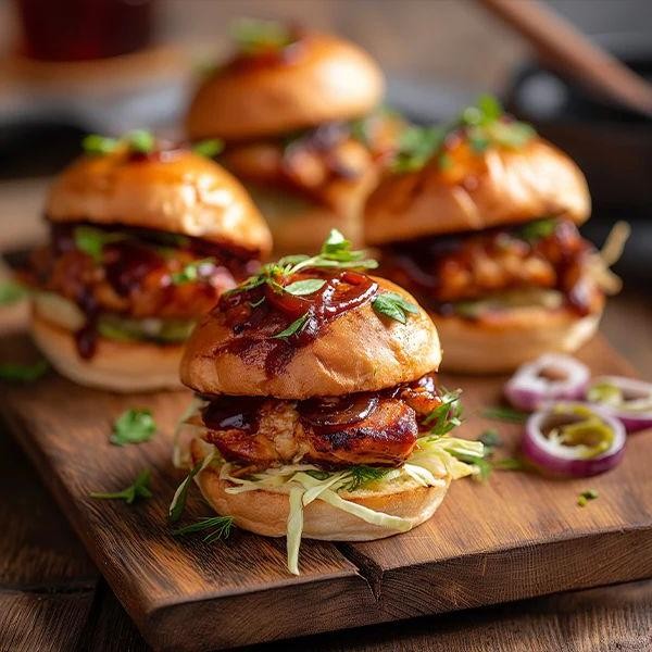 BBQ Chicken Patty Sliders
